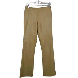 Danier 100%  Genuine Leather Pants High Rise Camel Tan Moto Size 8